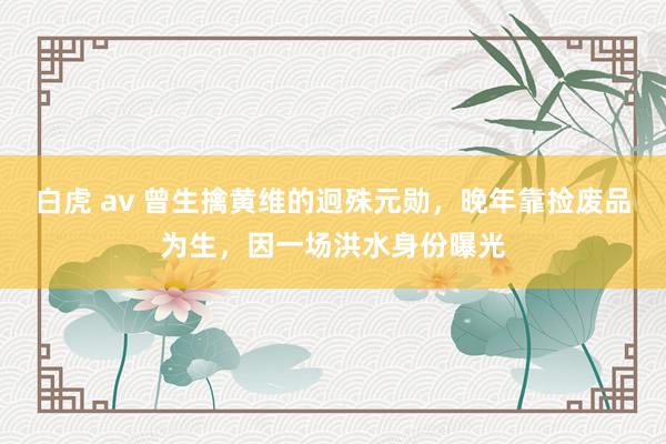 白虎 av 曾生擒黄维的迥殊元勋，晚年靠捡废品为生，因一场洪水身份曝光