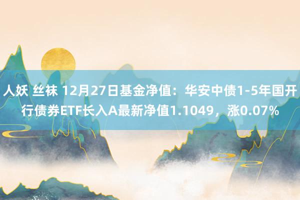 人妖 丝袜 12月27日基金净值：华安中债1-5年国开行债券ETF长入A最新净值1.1049，涨0.07%