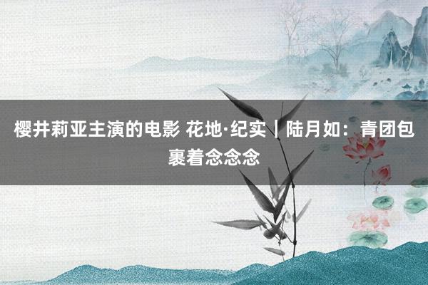 樱井莉亚主演的电影 花地·纪实｜陆月如：青团包裹着念念念
