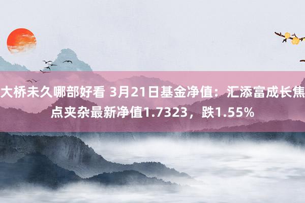 大桥未久哪部好看 3月21日基金净值：汇添富成长焦点夹杂最新净值1.7323，跌1.55%