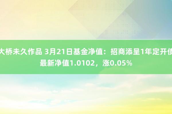 大桥未久作品 3月21日基金净值：招商添呈1年定开债最新净值1.0102，涨0.05%