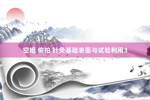 空姐 偷拍 针灸基础表面与试验利用3