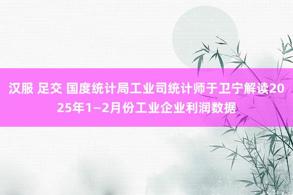 汉服 足交 国度统计局工业司统计师于卫宁解读2025年1—2月份工业企业利润数据