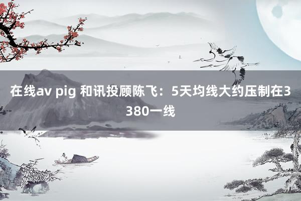 在线av pig 和讯投顾陈飞：5天均线大约压制在3380一线