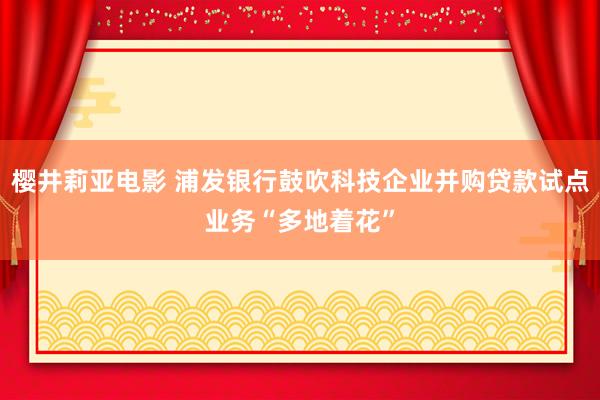 樱井莉亚电影 浦发银行鼓吹科技企业并购贷款试点业务“多地着花”