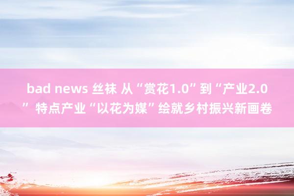 bad news 丝袜 从“赏花1.0”到“产业2.0” 特点产业“以花为媒”绘就乡村振兴新画卷