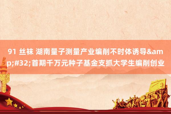 91 丝袜 湖南量子测量产业编削不时体诱导&#32;首期千万元种子基金支抓大学生编削创业
