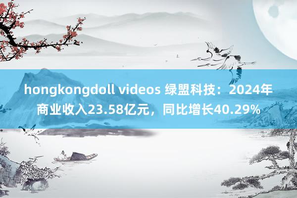 hongkongdoll videos 绿盟科技：2024年商业收入23.58亿元，同比增长40.29%