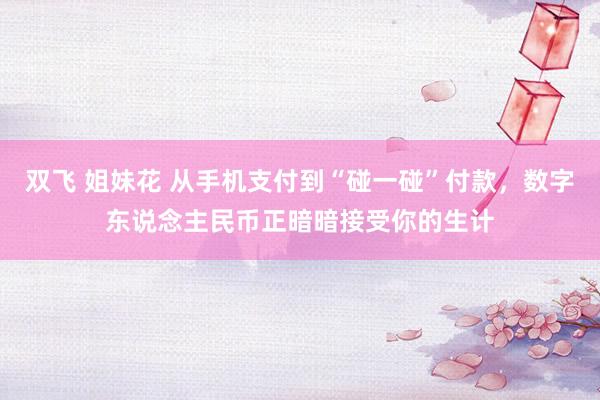 双飞 姐妹花 从手机支付到“碰一碰”付款，数字东说念主民币正暗暗接受你的生计